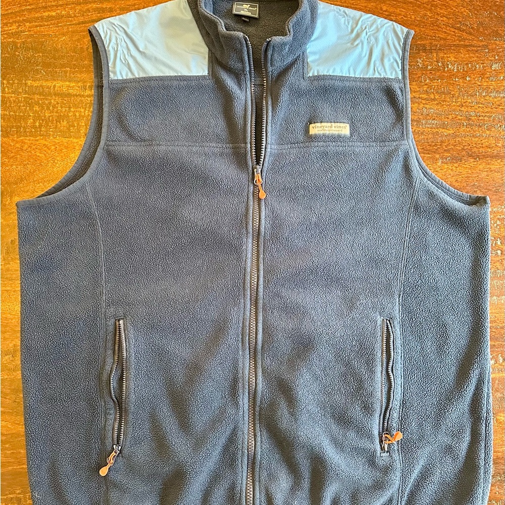Vineyard Vines Men's Blue Fleece Vest